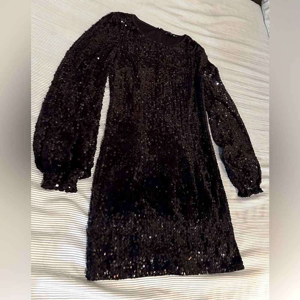 Fashion Nova black sequin dress mini dress size small